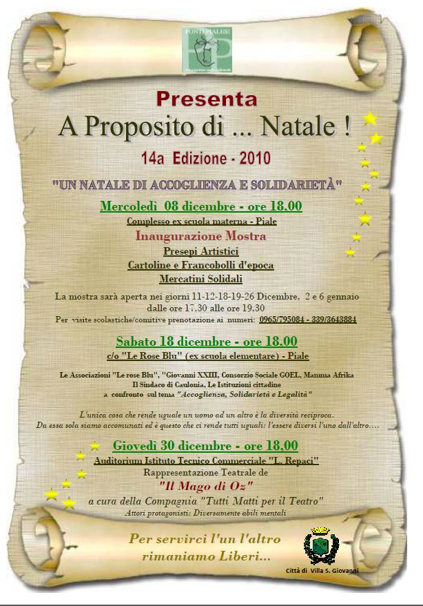 A Proposito di... Natale 2010 - Ass. Ponti Pialesi