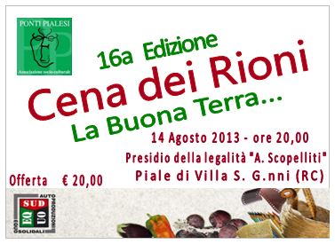 16a Edizione  Cena dei Rioni 2013 