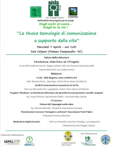 Locandina seminario AISLA "Dagli Occhi al Cuore scegli tu la via.... "
