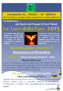 PONTI PIALESI - "NOI, COSTRUTTORI DI PACE!" - Accoglienza Luce della Pace 2015