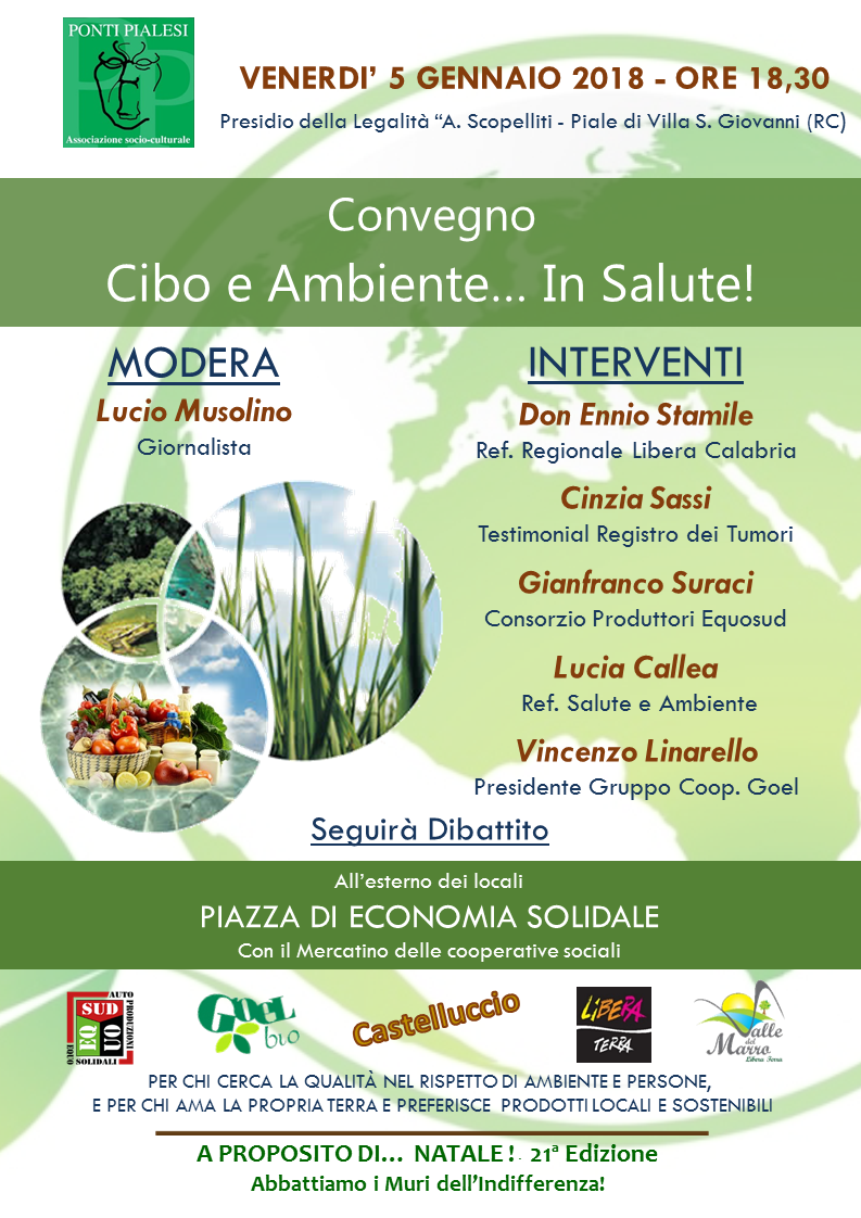 PONTI PIALESI - Convegno "Cibo e Ambiente... in Salute! " - 5 Gennaio 2018