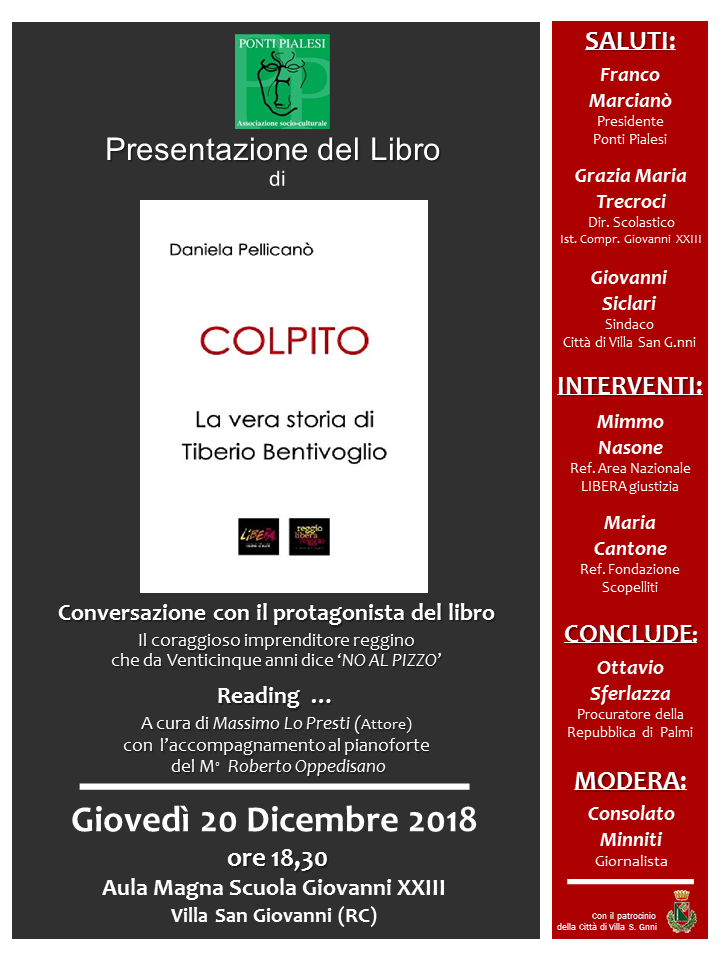 Ponti Pialesi - Presentazione Libro "Colpito, la vera storia di Tiberio Bentivoglio"