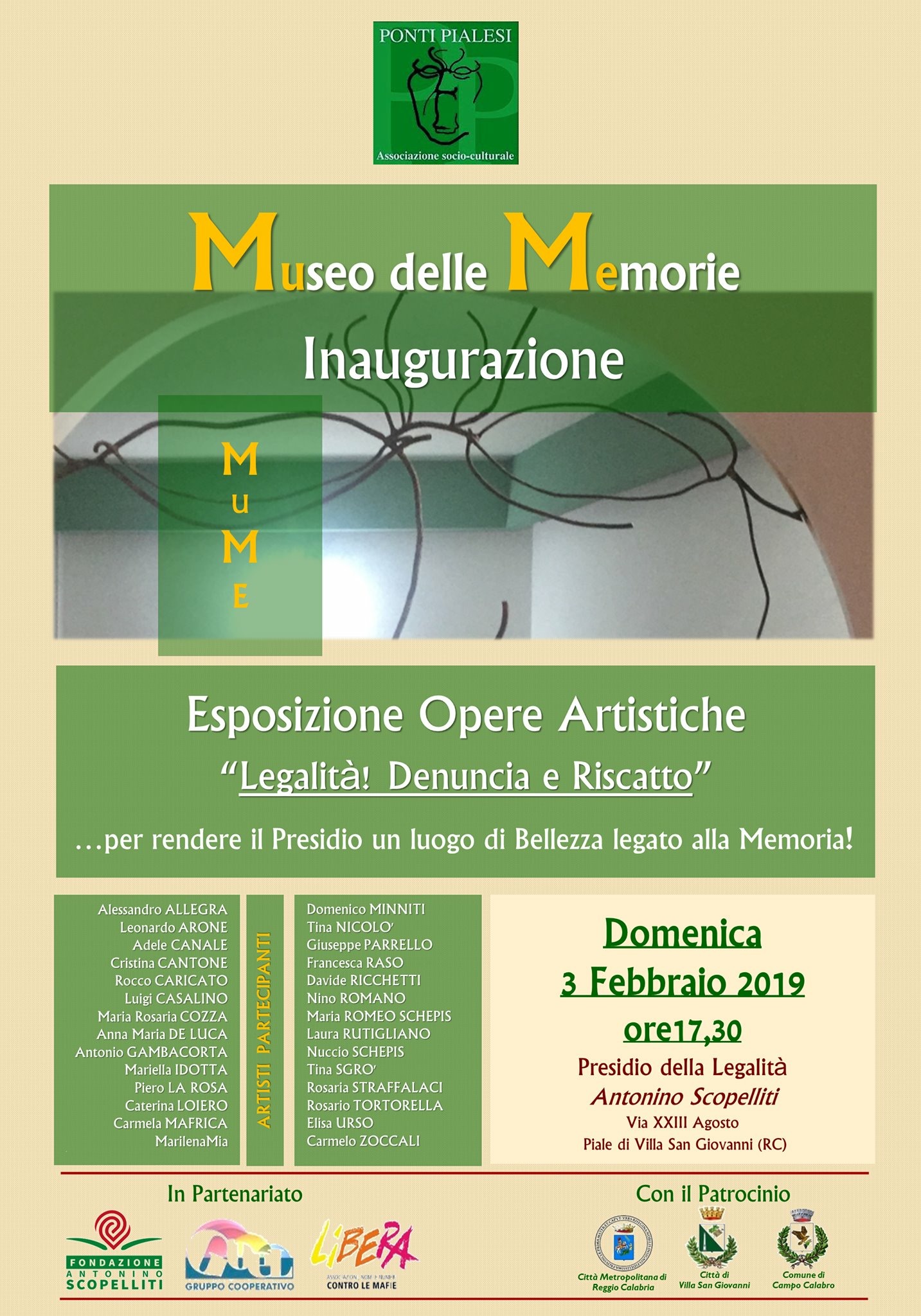 PONTI PIALESI - Inaugurazione MuMe - Museo delle Memorie 