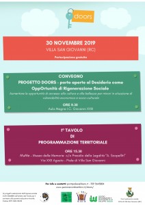 CONVEGNO PROGETTO DOORS Porte Aperte al Desiderio come OppOrtunità di Rigenerazione Sociale.  Aumentare le opportunità di accesso alla cultura e alla bellezza per minori in situazione di vulnerabilità economica e socio-culturale