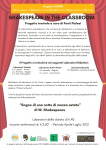 Ponti Pialesi - Laboratorio Teatrale Shakespeare in The Classroom (Progetto Doors per Impresa Sociale Con i Bambini)